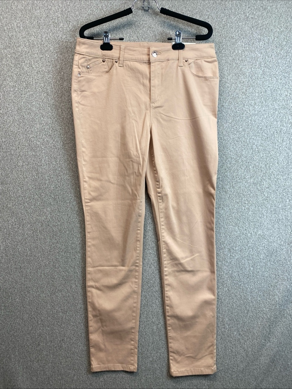 Chicos So Slimming Platinum Jegging Size 1 (M) Pastel Pink Stretchy Soft Basics